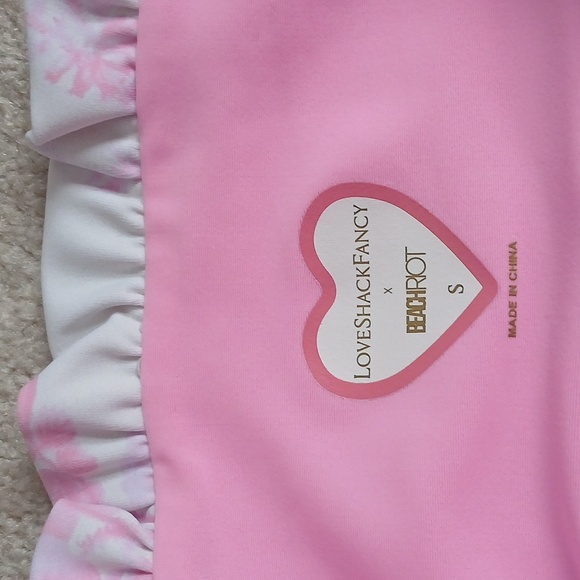 LoveShackFancy Beach Riot Dana Leggings Pink Floral - Picture 7 of 8